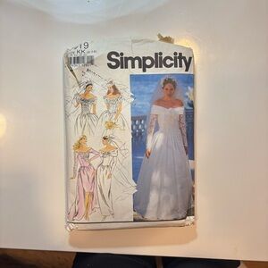 Vintage Simplicity Bridal Gown Pattern - Pre-cut